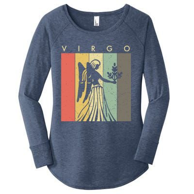 Retro Vintage Virgo Zodiac Gift Women's Perfect Tri Tunic Long Sleeve Shirt