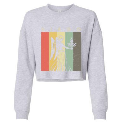 Retro Vintage Virgo Zodiac Gift Cropped Pullover Crew