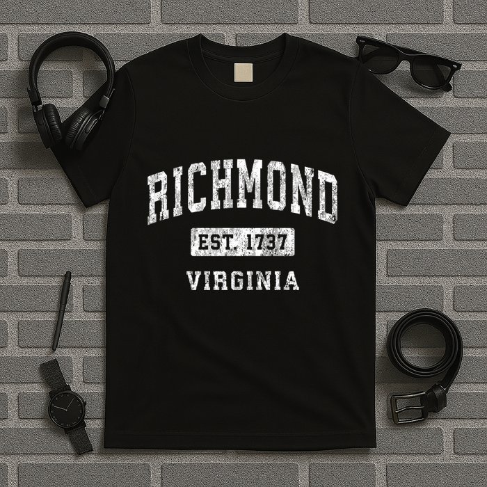 Richmond Virginia Va Vintage Established Sports T-Shirt