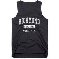 Richmond Virginia Va Vintage Established Sports Tank Top