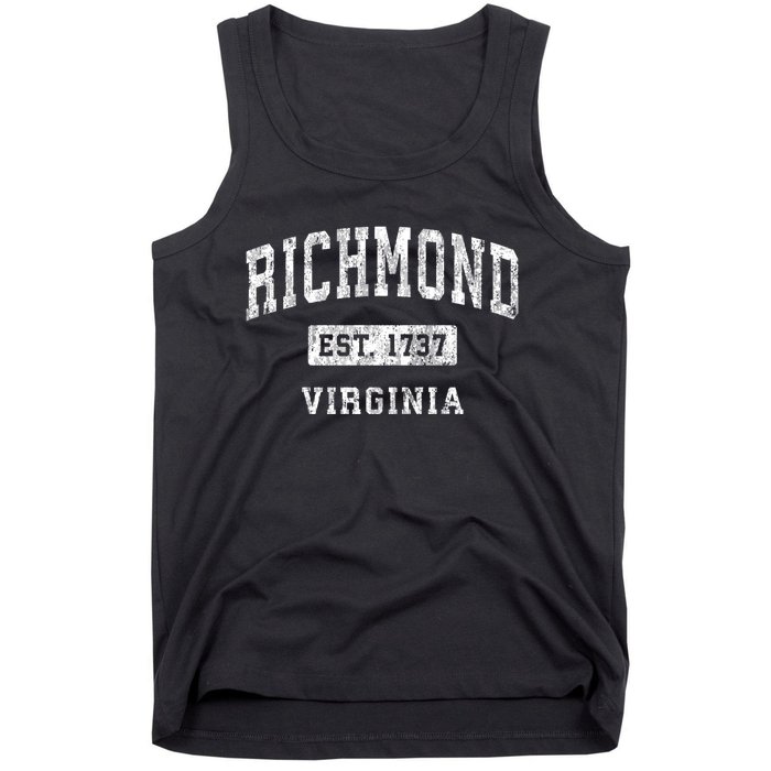 Richmond Virginia Va Vintage Established Sports Tank Top