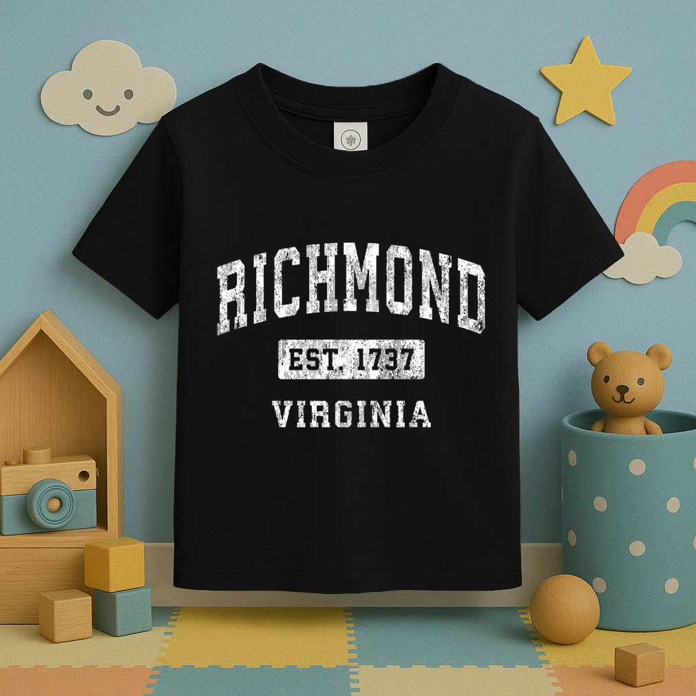 Richmond Virginia Va Vintage Established Sports Toddler T-Shirt