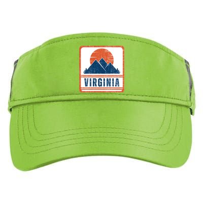 Retro Vintage Virginia USA Mountain Gift For Men Adult Drive Performance Visor