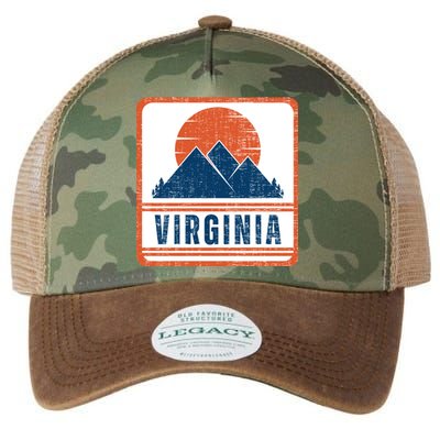 Retro Vintage Virginia USA Mountain Gift For Men Legacy Tie Dye Trucker Hat