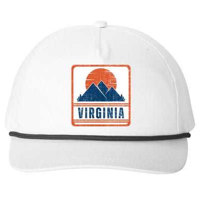 Retro Vintage Virginia USA Mountain Gift For Men Snapback Five-Panel Rope Hat