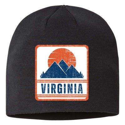 Retro Vintage Virginia USA Mountain Gift For Men Sustainable Beanie