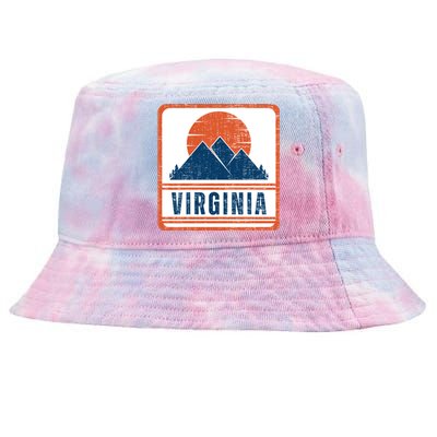 Retro Vintage Virginia USA Mountain Gift For Men Tie-Dyed Bucket Hat