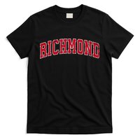 Richmond Virginia VA Vintage Sports Design Red Design T-Shirt