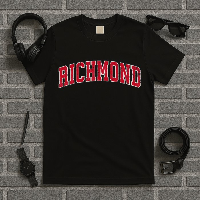 Richmond Virginia VA Vintage Sports Design Red Design T-Shirt