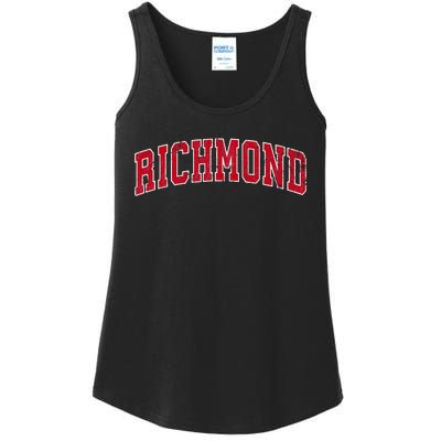 Richmond Virginia VA Vintage Sports Design Red Design Ladies Essential Tank