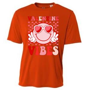 Retro Valentine Vibes Hippie Heart Valentines Day Cooling Performance Crew T-Shirt