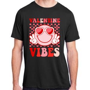 Retro Valentine Vibes Hippie Heart Valentines Day Adult ChromaSoft Performance T-Shirt