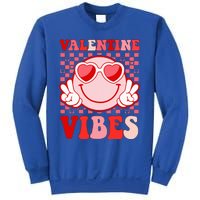 Retro Valentine Vibes Hippie Heart Valentines Day Sweatshirt