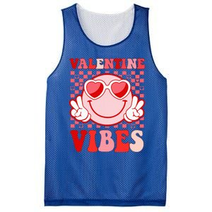 Retro Valentine Vibes Hippie Heart Valentines Day Mesh Reversible Basketball Jersey Tank