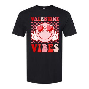 Retro Valentine Vibes Hippie Heart Valentines Day Softstyle CVC T-Shirt