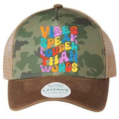 Retro Vintage Vibes Speak Louder Than Words Legacy Tie Dye Trucker Hat