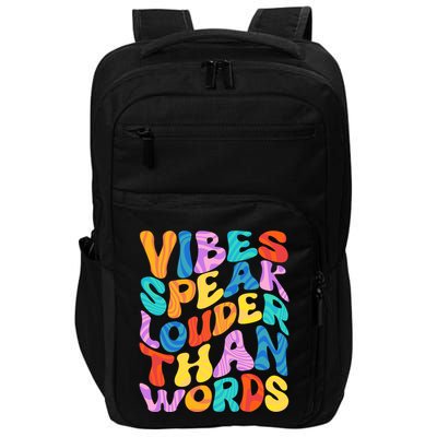 Retro Vintage Vibes Speak Louder Than Words Impact Tech Backpack