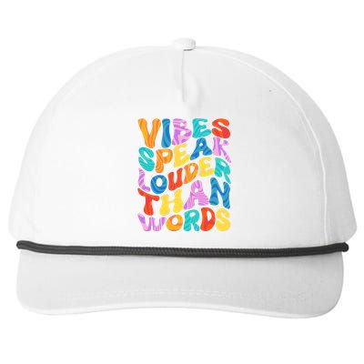 Retro Vintage Vibes Speak Louder Than Words Snapback Five-Panel Rope Hat