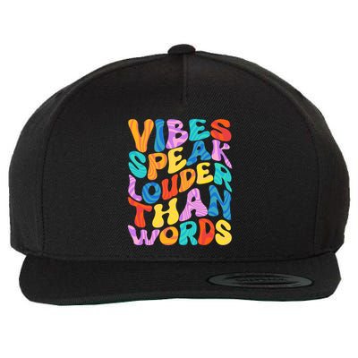 Retro Vintage Vibes Speak Louder Than Words Wool Snapback Cap