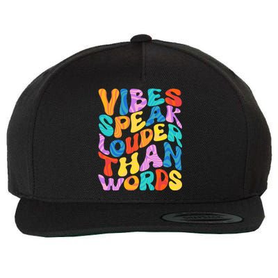 Retro Vintage Vibes Speak Louder Than Words Wool Snapback Cap