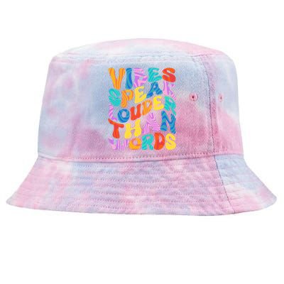 Retro Vintage Vibes Speak Louder Than Words Tie-Dyed Bucket Hat