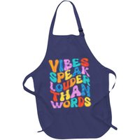Retro Vintage Vibes Speak Louder Than Words Full-Length Apron With Pockets