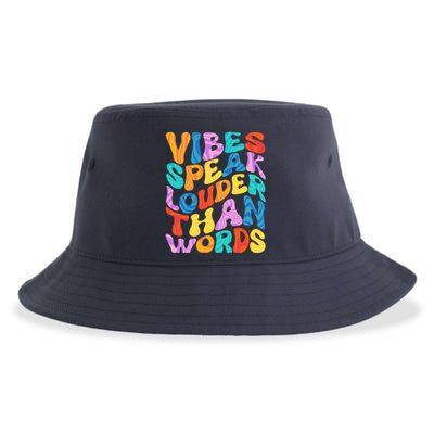 Retro Vintage Vibes Speak Louder Than Words Sustainable Bucket Hat