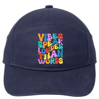 Retro Vintage Vibes Speak Louder Than Words 7-Panel Snapback Hat