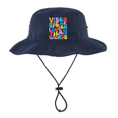 Retro Vintage Vibes Speak Louder Than Words Bucket Hat