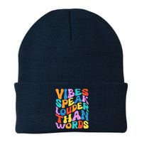 Retro Vintage Vibes Speak Louder Than Words Knit Cap Winter Beanie