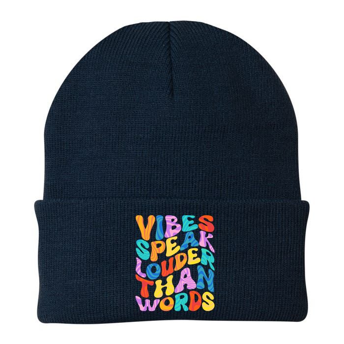 Retro Vintage Vibes Speak Louder Than Words Knit Cap Winter Beanie