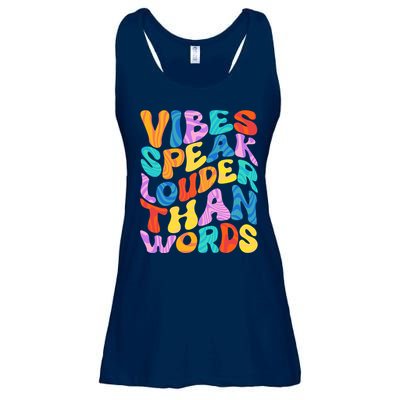 Retro Vintage Vibes Speak Louder Than Words Ladies Essential Flowy Tank