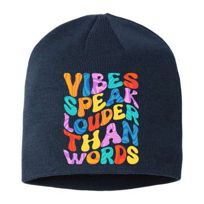 Retro Vintage Vibes Speak Louder Than Words Sustainable Beanie