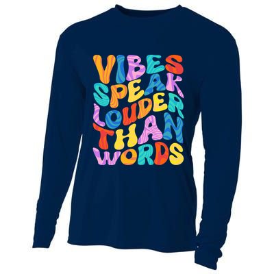 Retro Vintage Vibes Speak Louder Than Words Cooling Performance Long Sleeve Crew