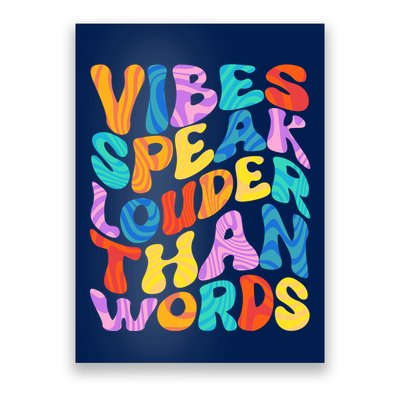Retro Vintage Vibes Speak Louder Than Words Poster