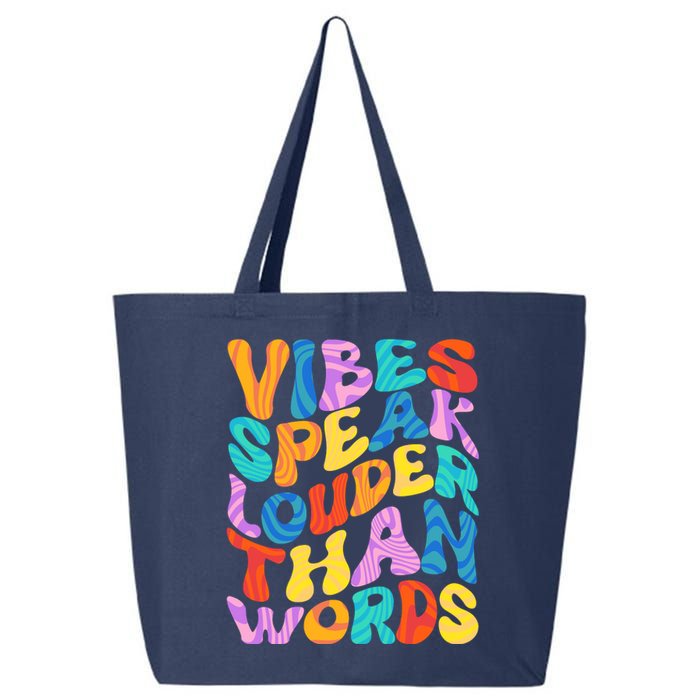 Retro Vintage Vibes Speak Louder Than Words 25L Jumbo Tote