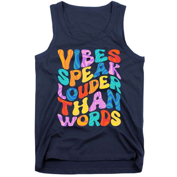 Retro Vintage Vibes Speak Louder Than Words Tank Top