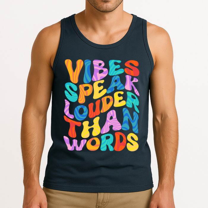 Retro Vintage Vibes Speak Louder Than Words Tank Top
