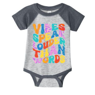 Retro Vintage Vibes Speak Louder Than Words Infant Baby Jersey Bodysuit