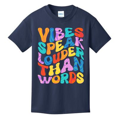 Retro Vintage Vibes Speak Louder Than Words Kids T-Shirt