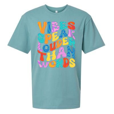 Retro Vintage Vibes Speak Louder Than Words Sueded Cloud Jersey T-Shirt