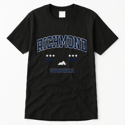 Richmond Virginia Vintage Athletic Sports Souvenir Tall T-Shirt
