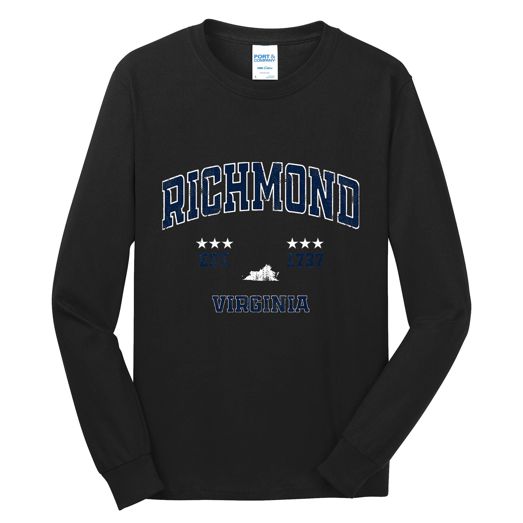 Richmond Virginia Vintage Athletic Sports Souvenir Tall Long Sleeve T-Shirt