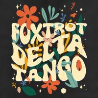 Retro VintageFlowers Vintage Foxtrot Delta Tango Garment-Dyed Fleece Hoodie