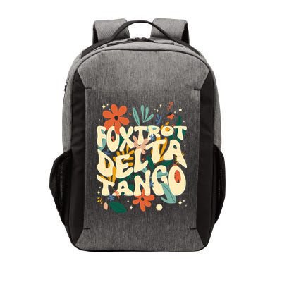 Retro VintageFlowers Vintage Foxtrot Delta Tango Vector Backpack