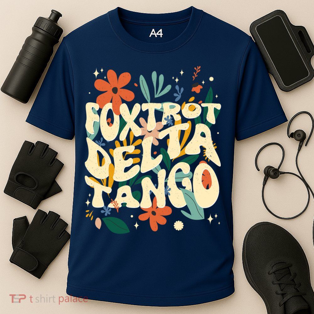 Retro VintageFlowers Vintage Foxtrot Delta Tango Cooling Performance Crew T-Shirt