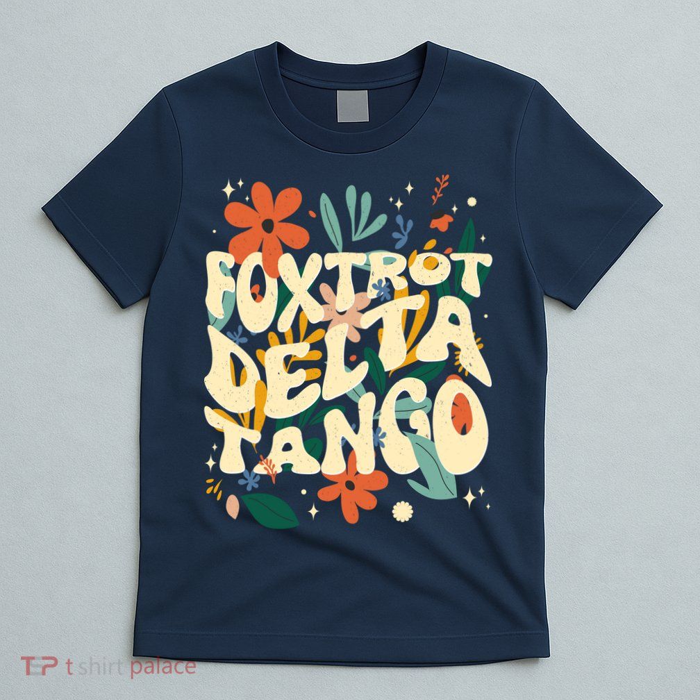 Retro VintageFlowers Vintage Foxtrot Delta Tango T-Shirt
