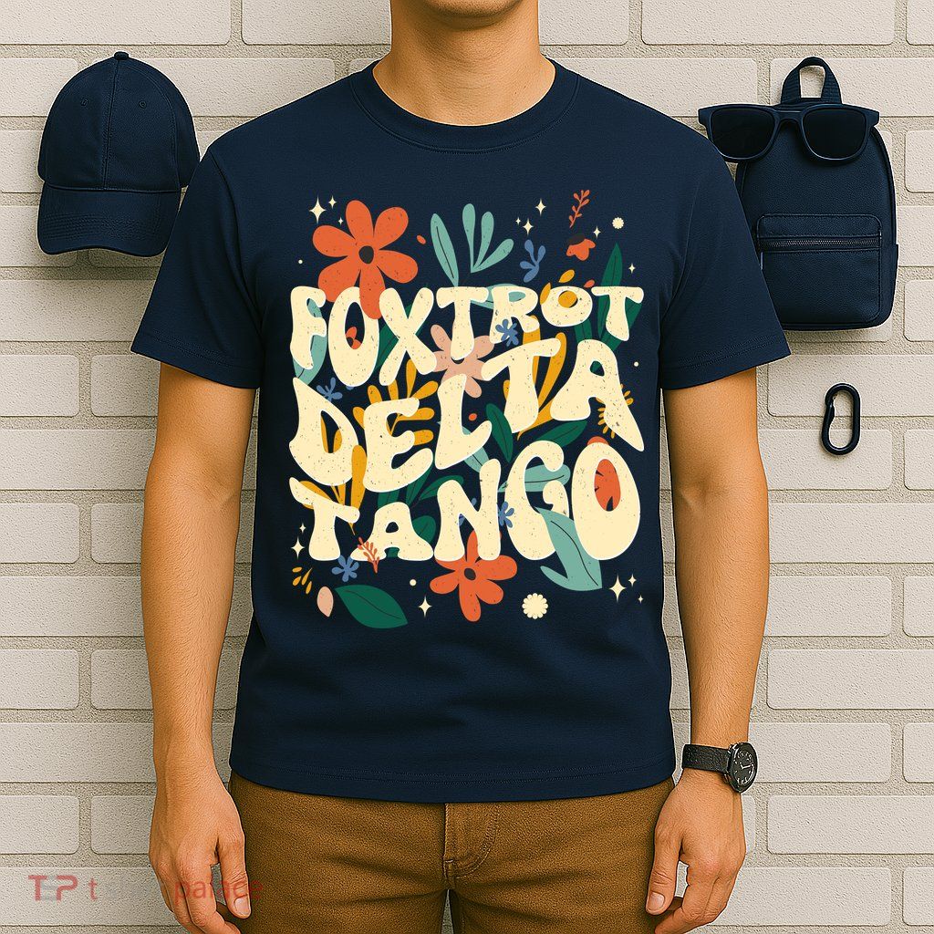 Retro VintageFlowers Vintage Foxtrot Delta Tango T-Shirt