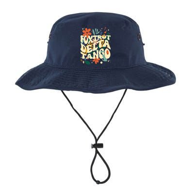 Retro VintageFlowers Vintage Foxtrot Delta Tango Bucket Hat