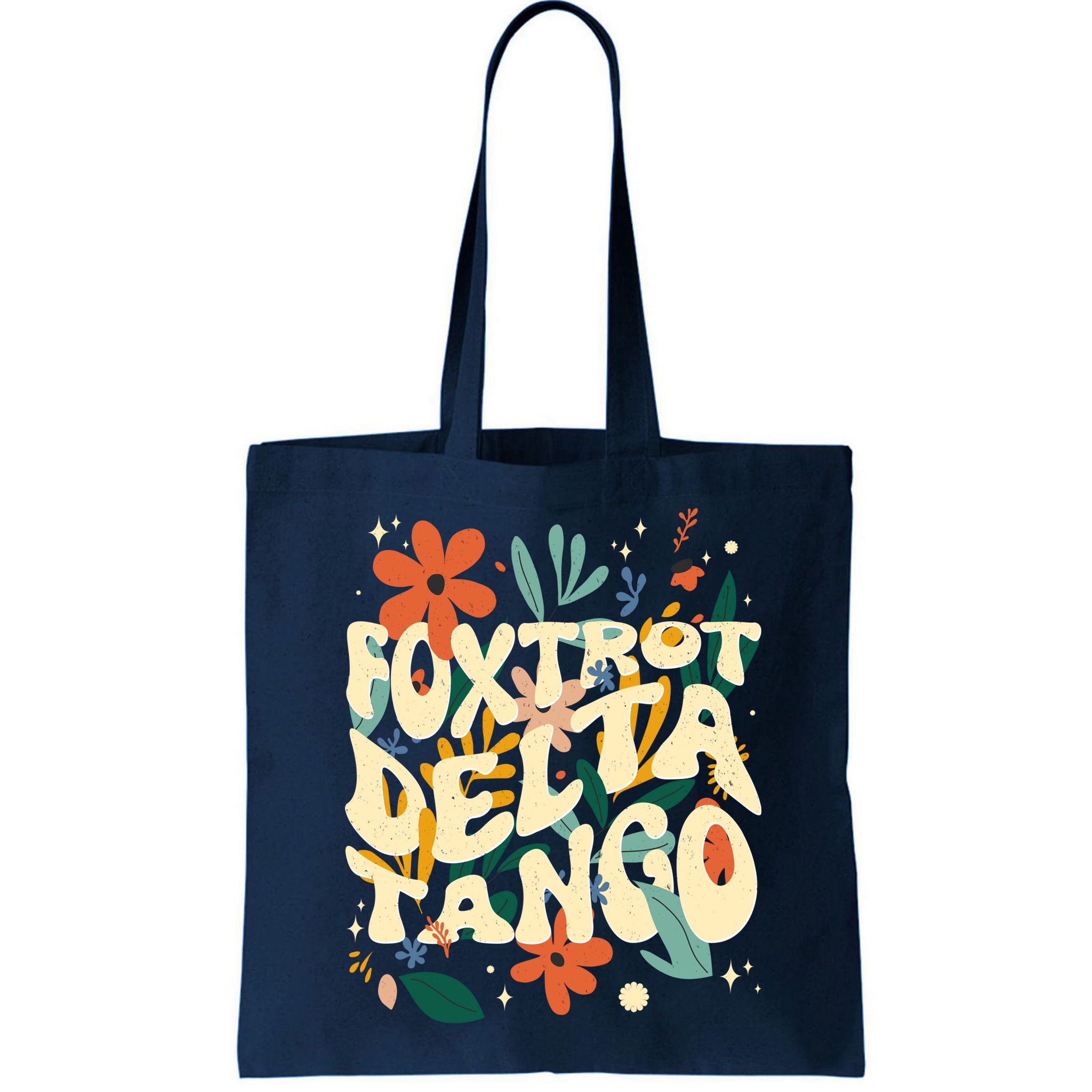 Retro VintageFlowers Vintage Foxtrot Delta Tango Bag